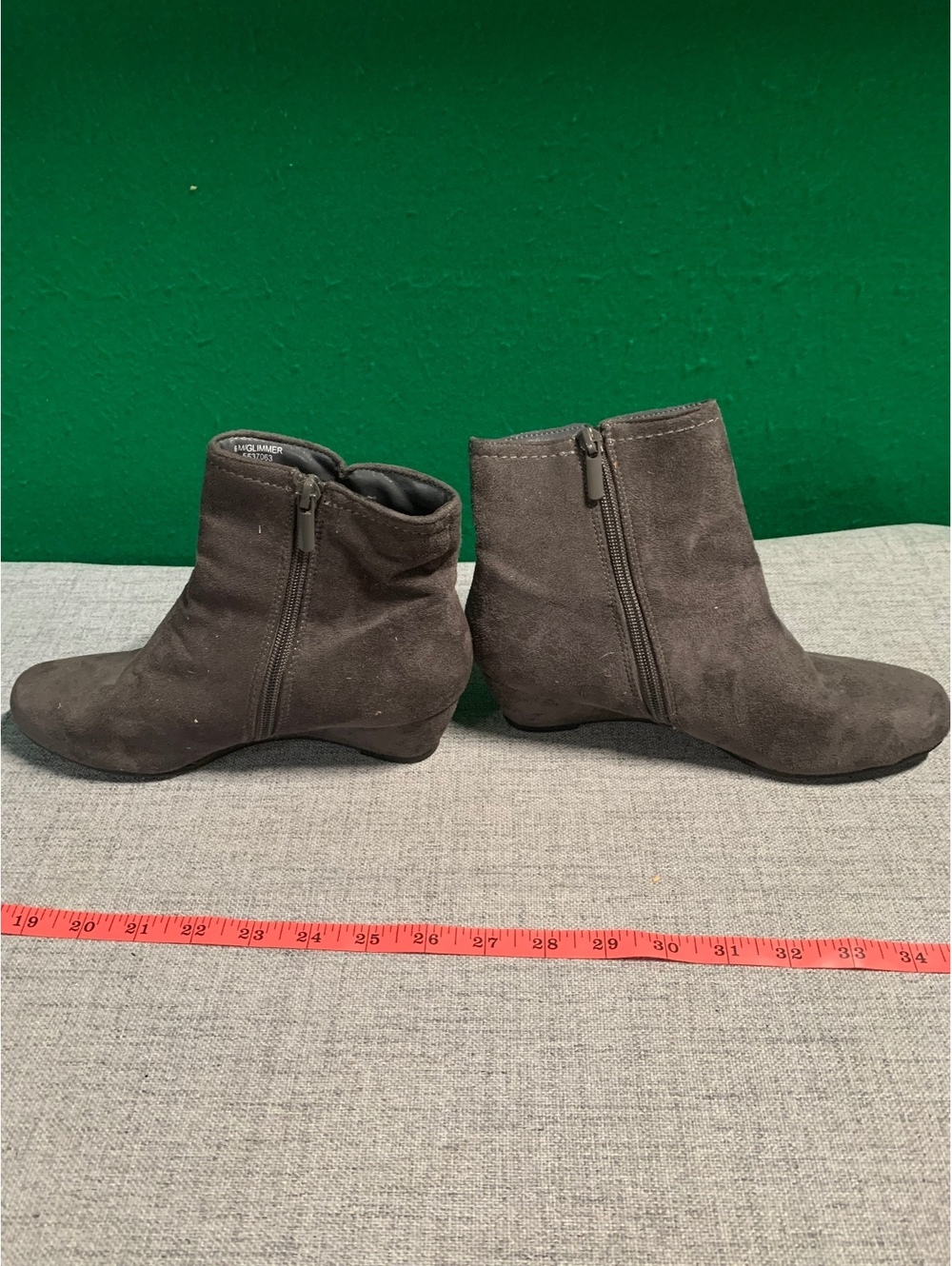 impo gray ankle boots sz 6
